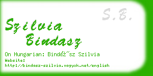 szilvia bindasz business card